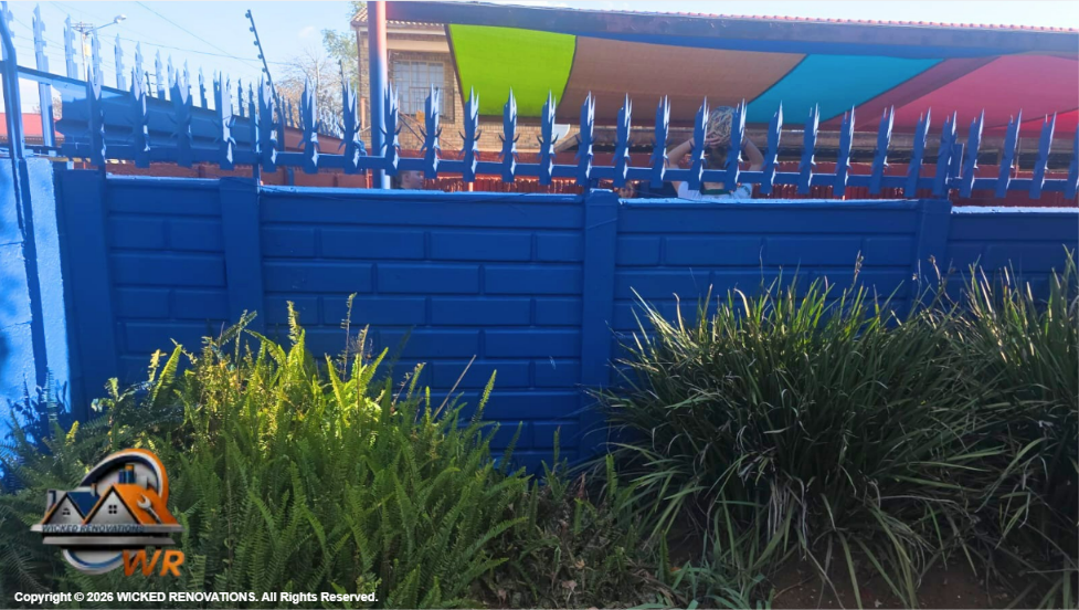 Daycare Renovation in Randfontein: Complete Repairs and Fresh Midnight Blue & Hacienda Paint Finish