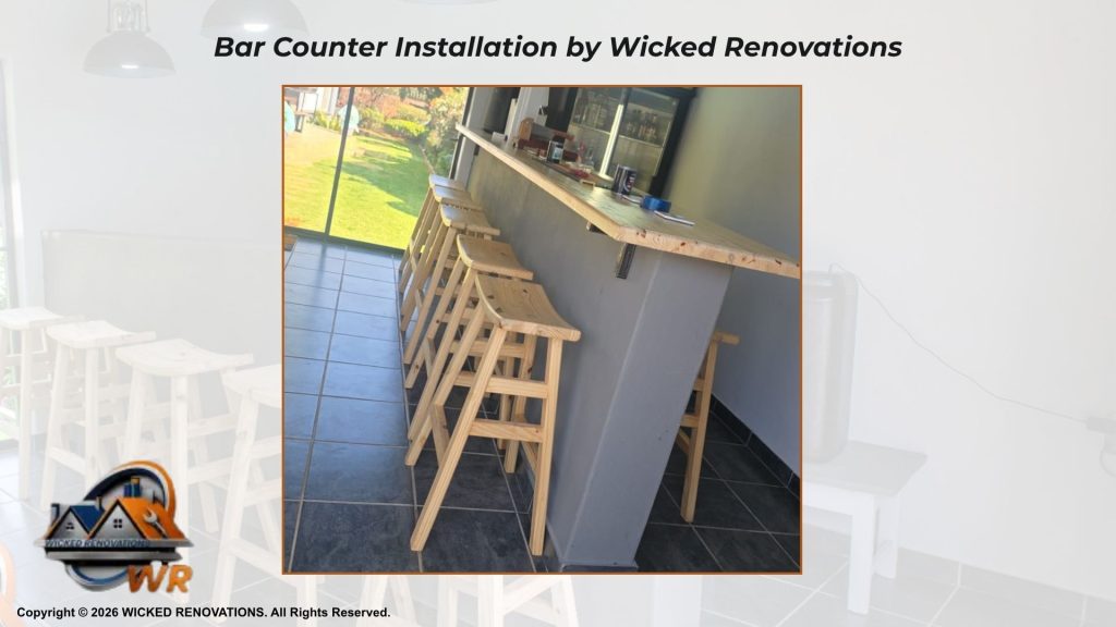 Bar Counters: A Modern Entertainment Space Completed by Wicked Renovations